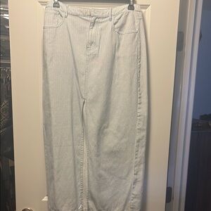 Striped White and Blue Pants